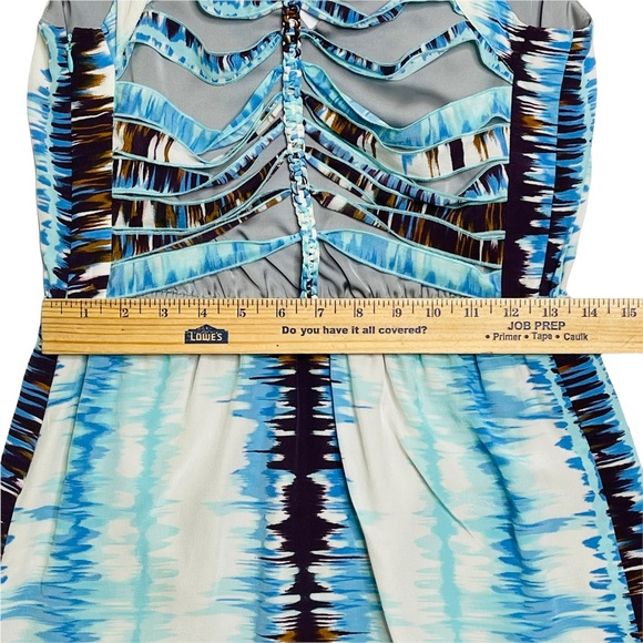 Charlie Jade Silk Ladder Back Marlow Dress in Blue Tie Dye Print Size Small - Picture 14 of 16